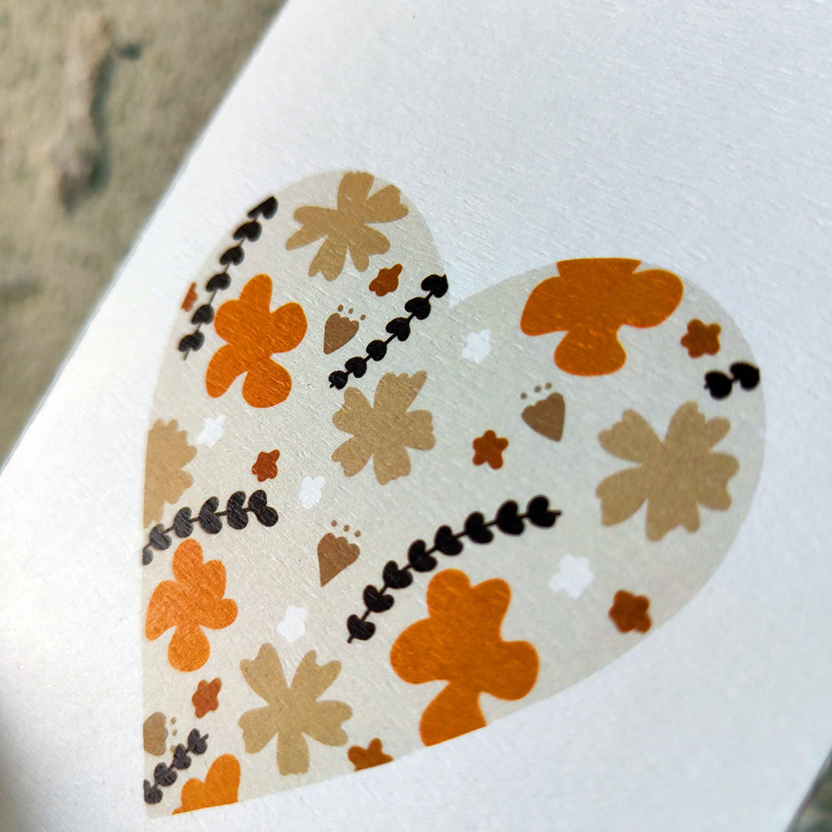 Carte postale “Coeur Fleuri”