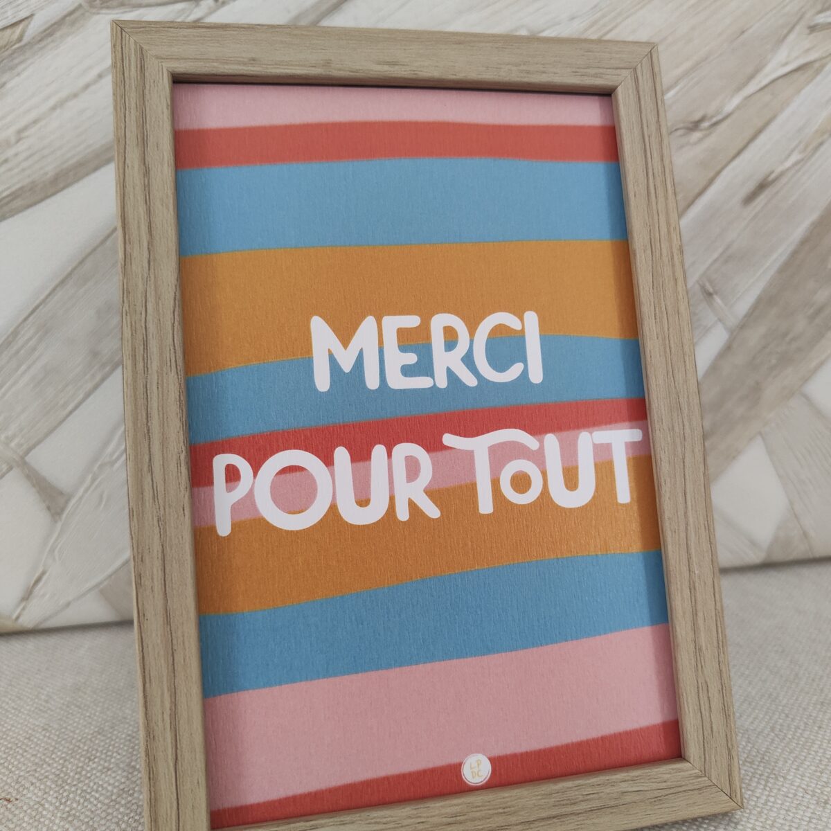 Carte « Merci pour tout »